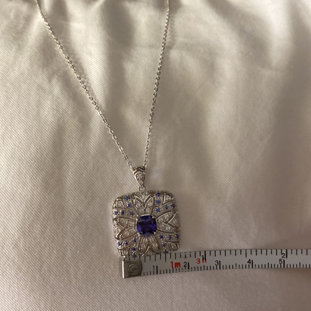 JTV 18” Bella Luce Esotica Tanzanite pendant - Picture 11 of 14